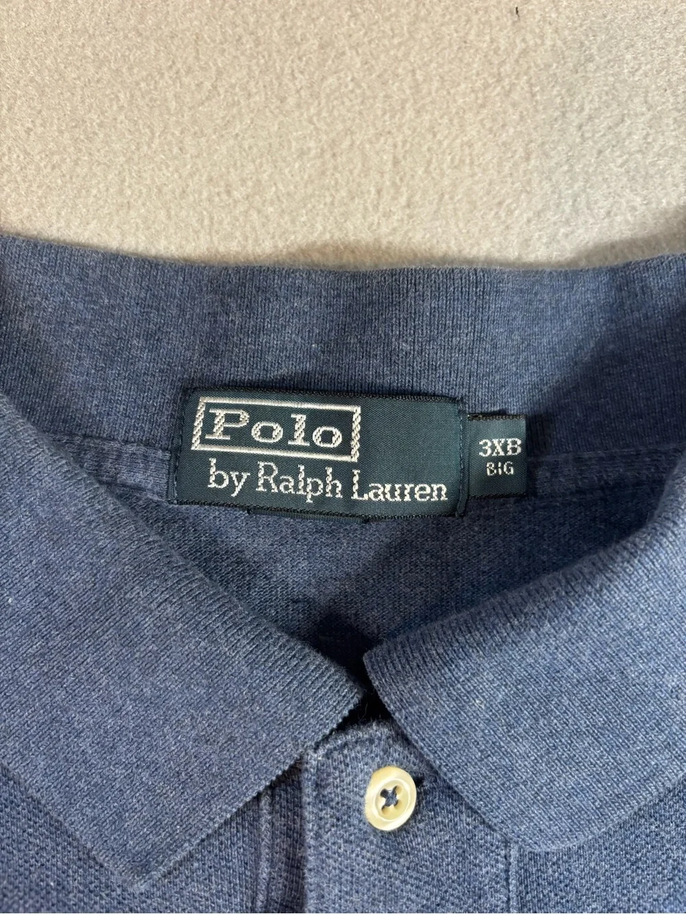 Ralph Lauren Men’s Long Sleeve Polo - Navy with Yellow Pony